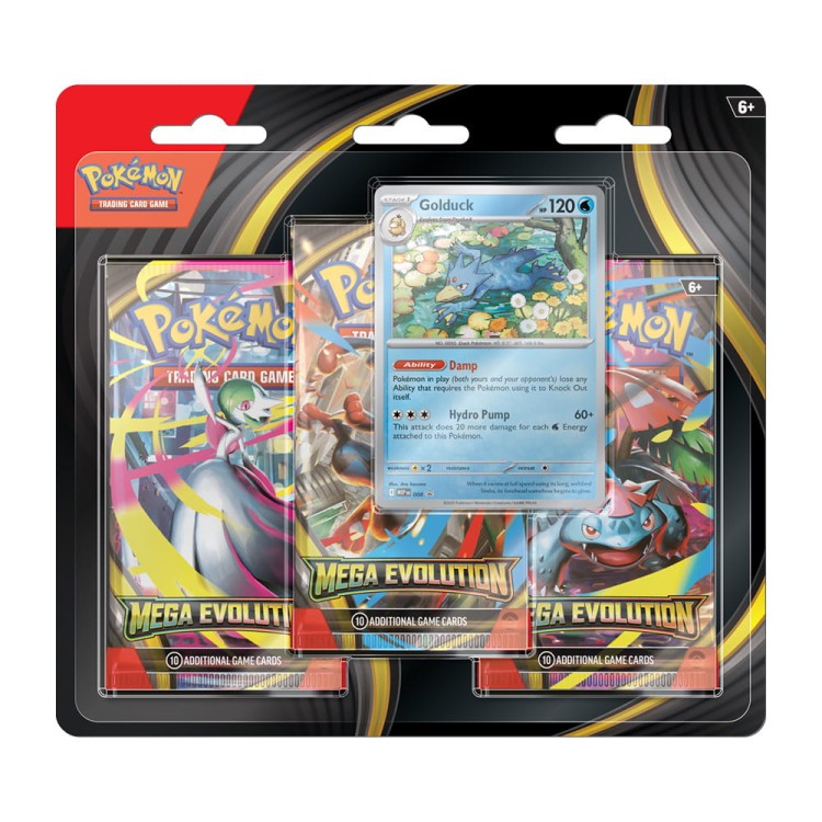 Pokemon TCG: Mega Evolution 01 - 3-Pack Blister - Golduck