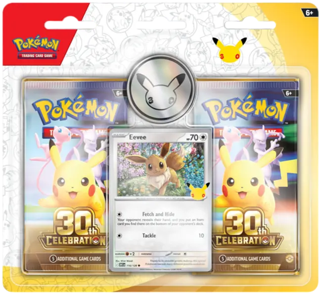 POKÉMON TCG: 30TH CELEBRATION 2-PACK BLISTER - EEVEE - WERSJA ANGIELSKA Skarbiec Kart