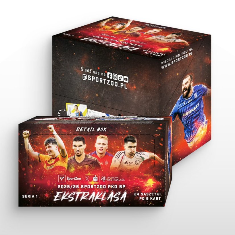 Retail box - karty piłkarskie SportZoo PKO BP Ekstraklasa 2025/26 – Seria 1