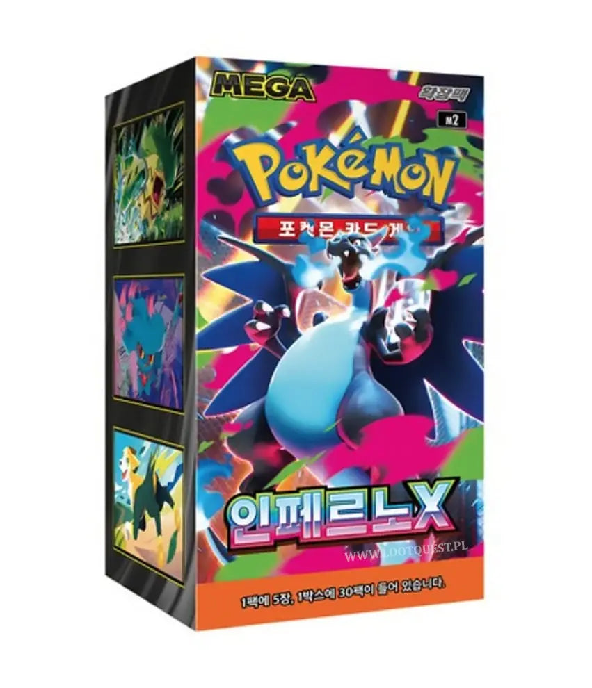 Pokémon TCG Inferno X Koreański Booster Box M2 – Budżetowy Mega Charizard Skarbiec Kart