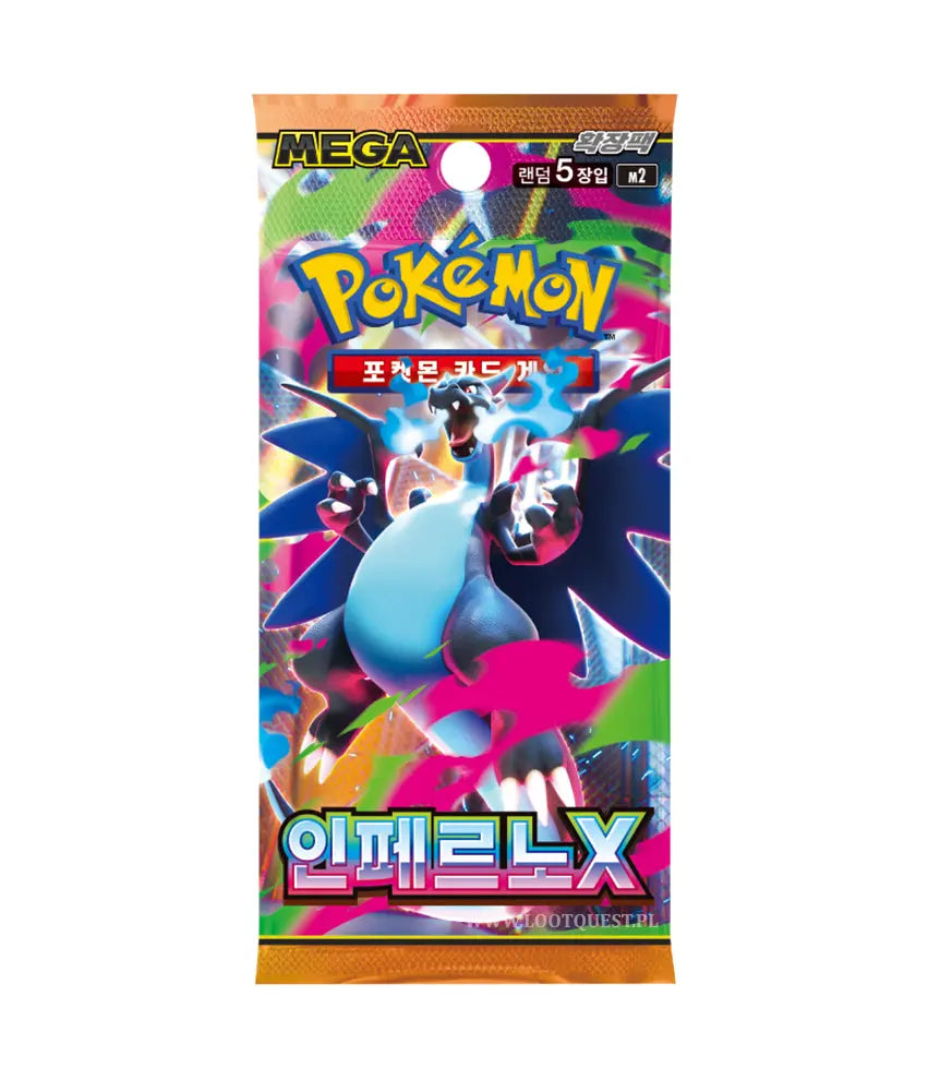 Pokémon TCG Inferno X Koreański Booster Box M2 – Budżetowy Mega Charizard Skarbiec Kart