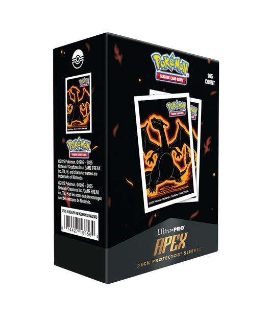 Pokémon TCG: Ultra PRO APEX Sleeves – Neon Kanto: Charizard (105szt.)