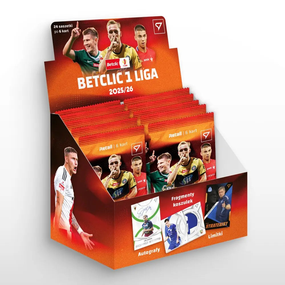 SportZoo BetClic 1 Liga 2025/26 Retail Box – Karty Polskiej 2. Ligi Skarbiec Kart