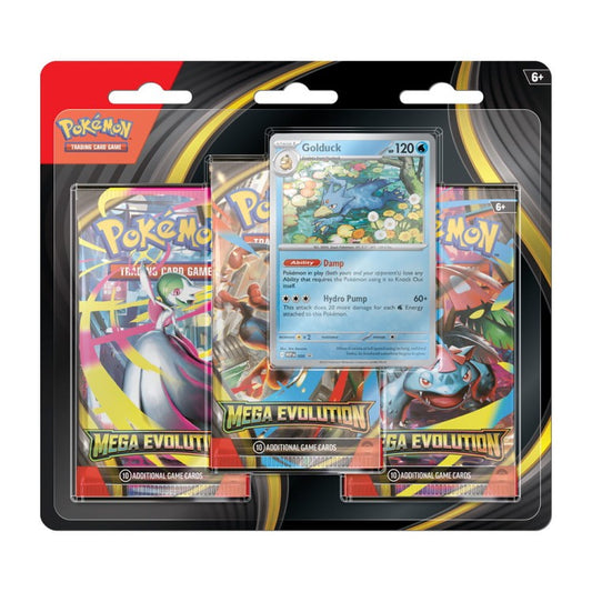 Pokemon TCG: Mega Evolution 01 - 3-Pack Blister - Golduck