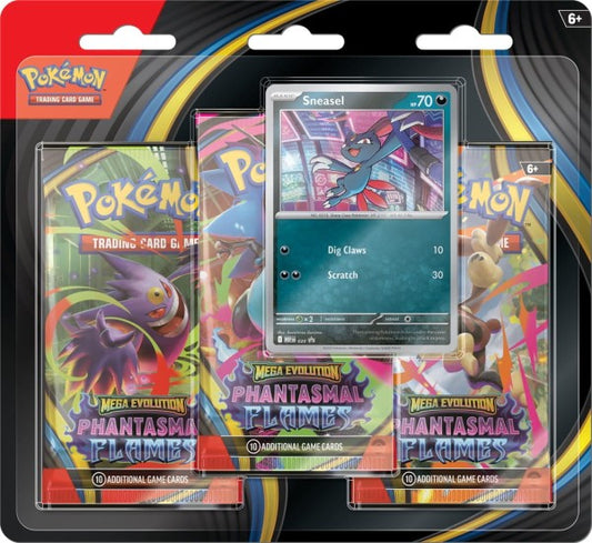 Pokémon TCG: Mega Evolution - Phantasmal Flames - 3-Pack Blister - Sneasel