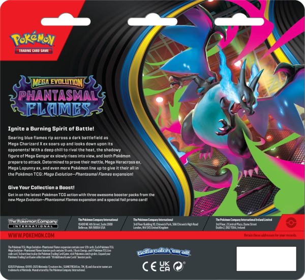 Pokémon TCG: Mega Evolution - Phantasmal Flames - 3-Pack Blister - Weavile